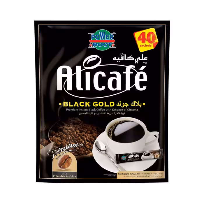 قهوه فوری علی کافی بلک گلد بسته 44عددی Alicafe Black Gold