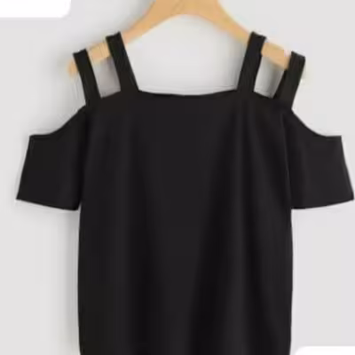 تاپ مجلسی زنانه کرپ حریر دو بند سرشونه باز