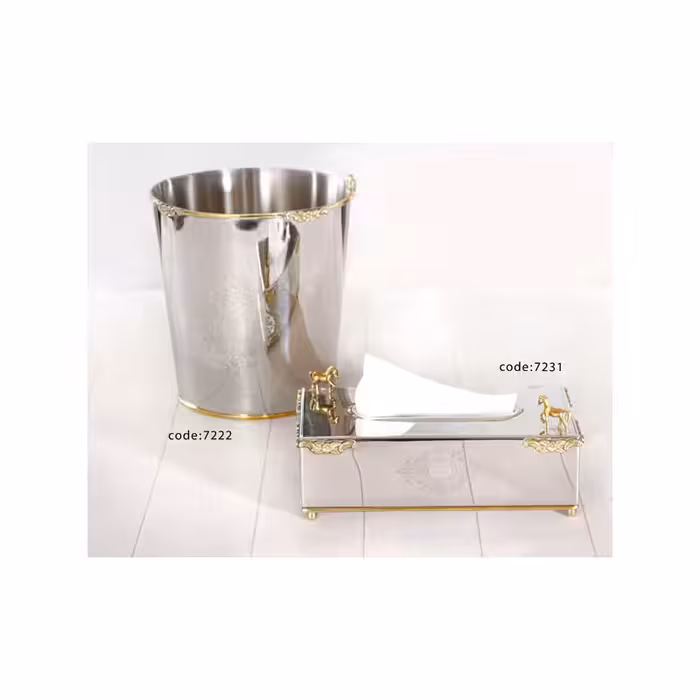 جادستمال و سطل استیل برنج اسب 7231