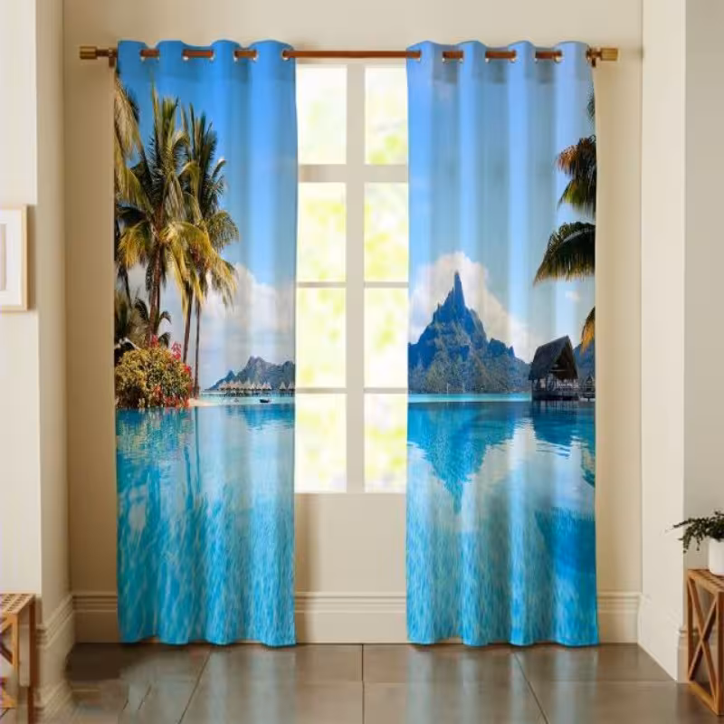 پرده چاپی  پانچ  طرح   نقاشی و منظره  کد667