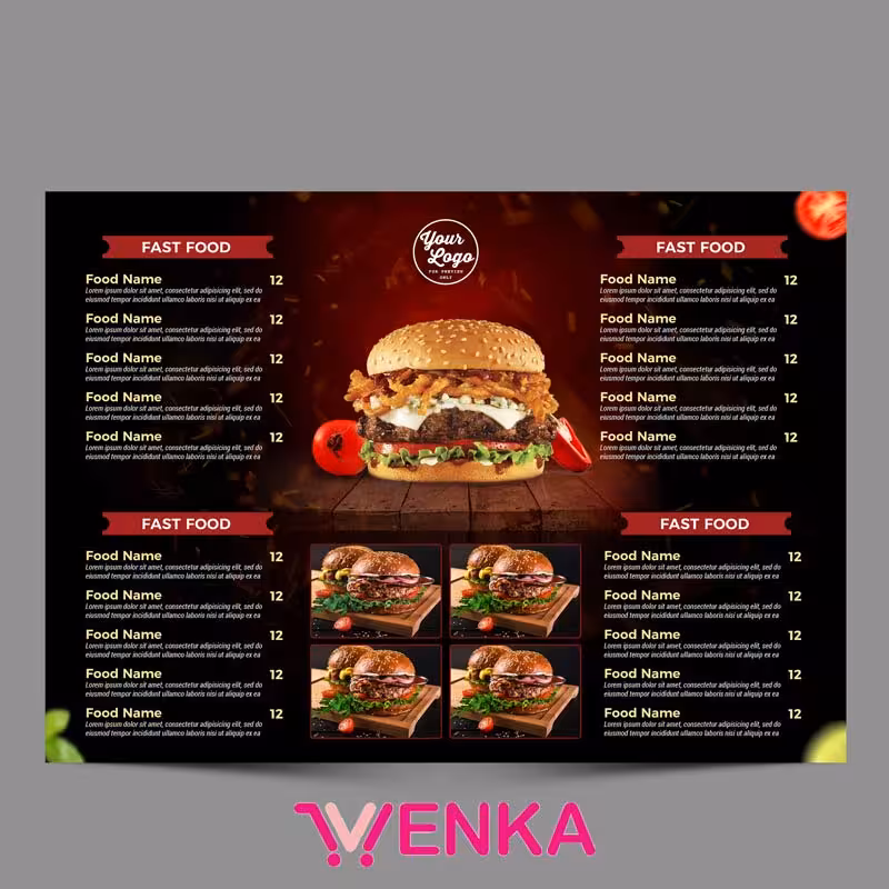 فایل لایه باز با موضوع منو کافی شاپ-منو راستوران کد306