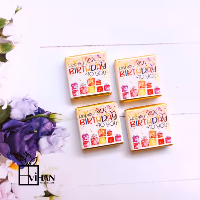 شکلات گیفت پذیرایی با تم تبریک تولد 