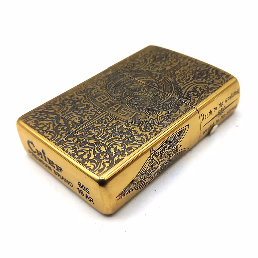 فندک بنزینی چیف طلایی طرح beast کد d1336