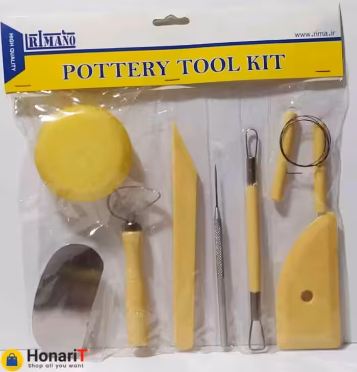 ست ابزار سفالگری با لیسک پلاستیکی