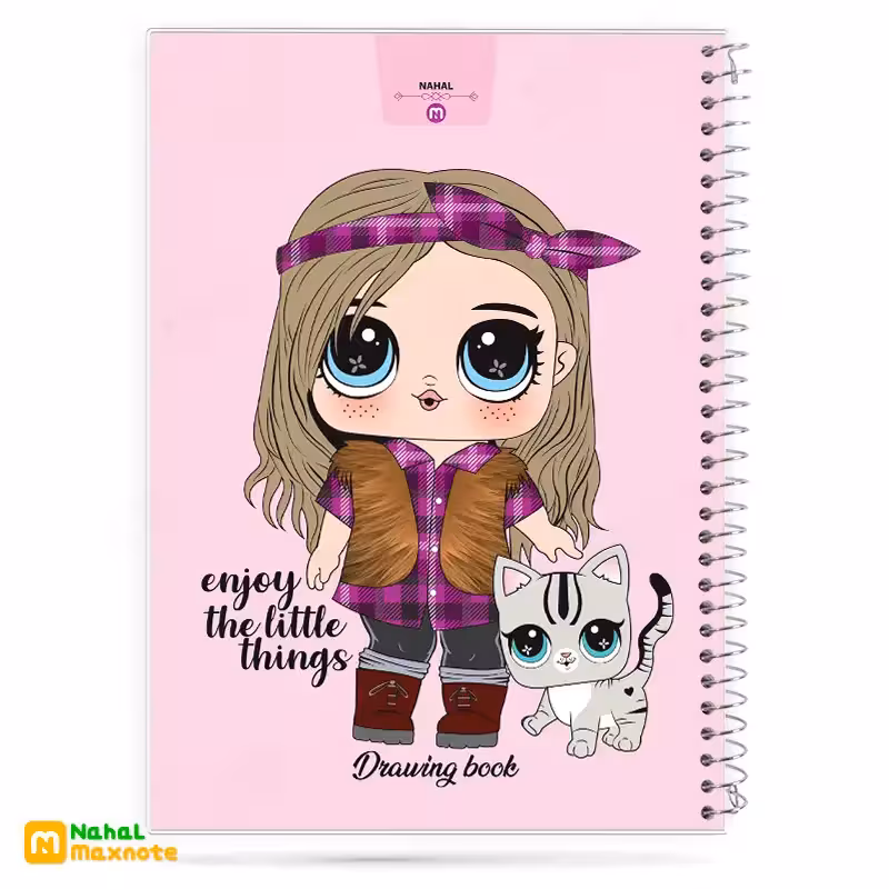 دفتر نقاشی 40 برگ سیمی طلقی کارتونی کد 3465.طرح 6