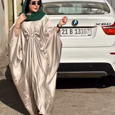 عبا مجلسی پارچه میکس مدل حلقه مایا - کد 1060