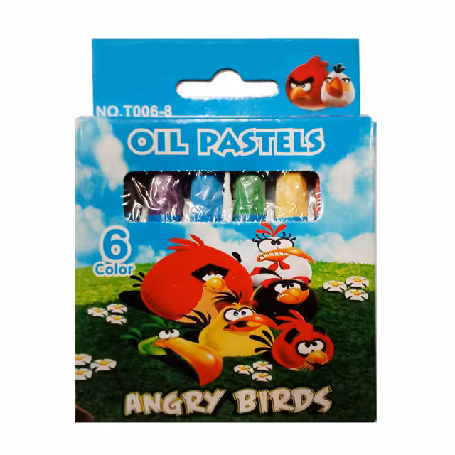 مداد شمعی جعبه مقوایی اویل پاستل 6 عددی