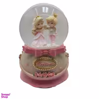 گوی موزیکال مدل چراغ دار طرح پرنسس زیبا و شاهزاده کد 05