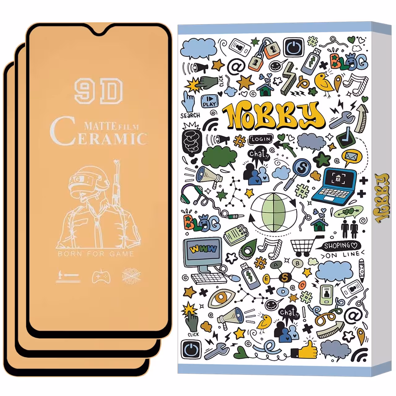 گلس سرامیکی مات مناسب برای گوشی موبایل سامسونگ Galaxy A22 5G پک 3 عددی