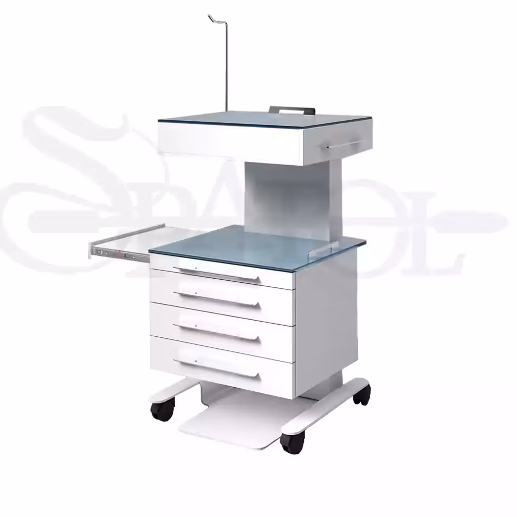 ترولی جراحی 4 کشو با پایه پدال دار TR415 برند navidekbatan