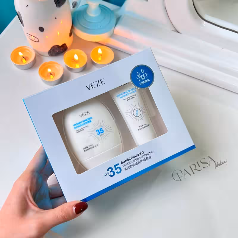 پک ست آبرسان و ضدآفتاب بی رنگ وزه