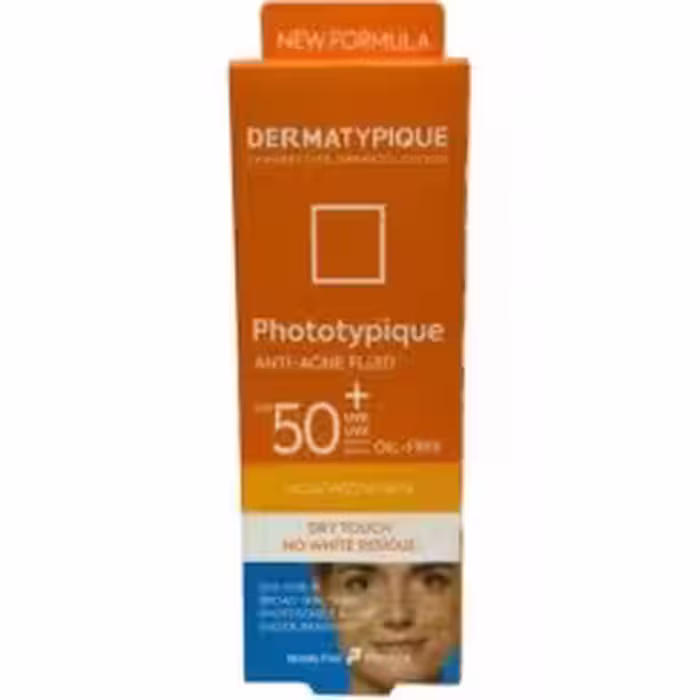 فلوئید ضدآفتاب SPF 50 پوست چرب و دارای جوش فتوتیپیک درماتیپیک 40 میلی لیتری