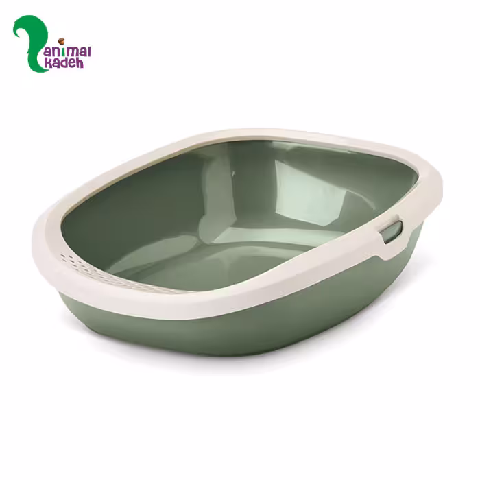 توالت گربه بدون سقف ساویک سایز کوچک لبه دار (سبز)