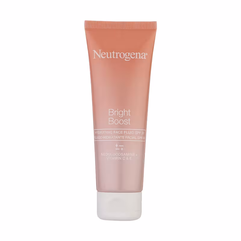 فلوئید ضد آفتاب بی رنگ نوتروژینا SPF30 مدل Bright Boost مناسب انواع پوست حجم 50 میلی لیتر