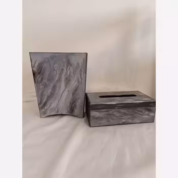 ست سطل و جادستمال طوسی دودی