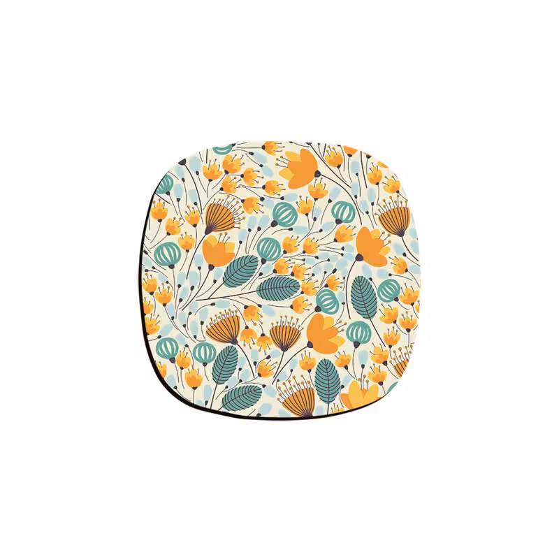 زیر لیوانی ترمه طراحان ایده مدل بافت گل کد cfp029