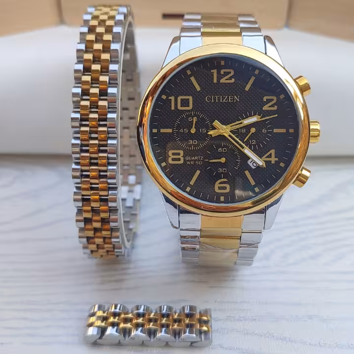 ساعت دستبند انگشتر مردانه ست