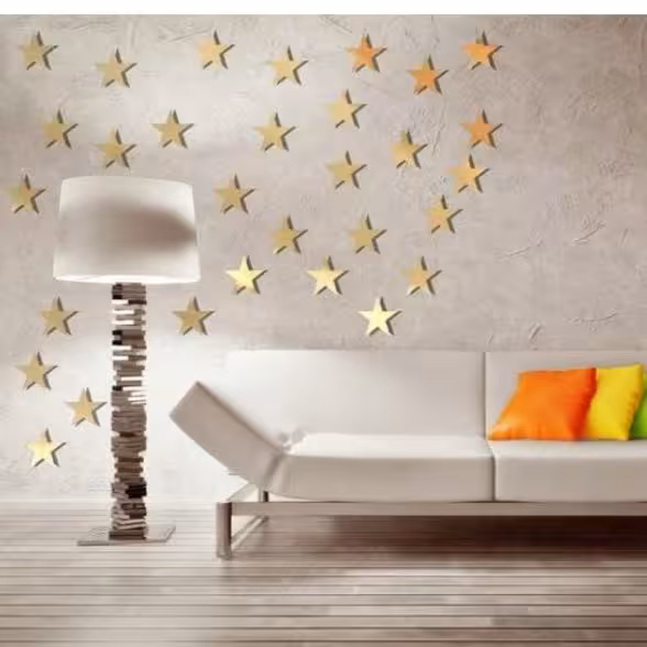 آینه تزئینی طرح ستاره (پک 30 تیکه)