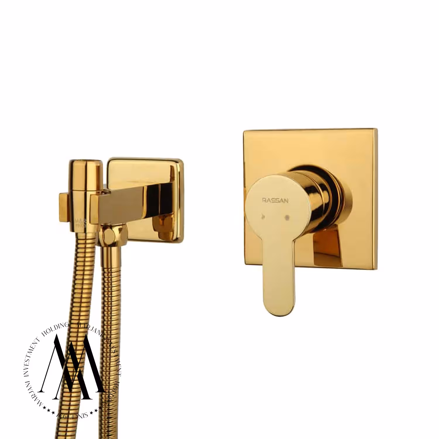 شیرتوالت توکار ویوات راسان مدل فلت (طلا)