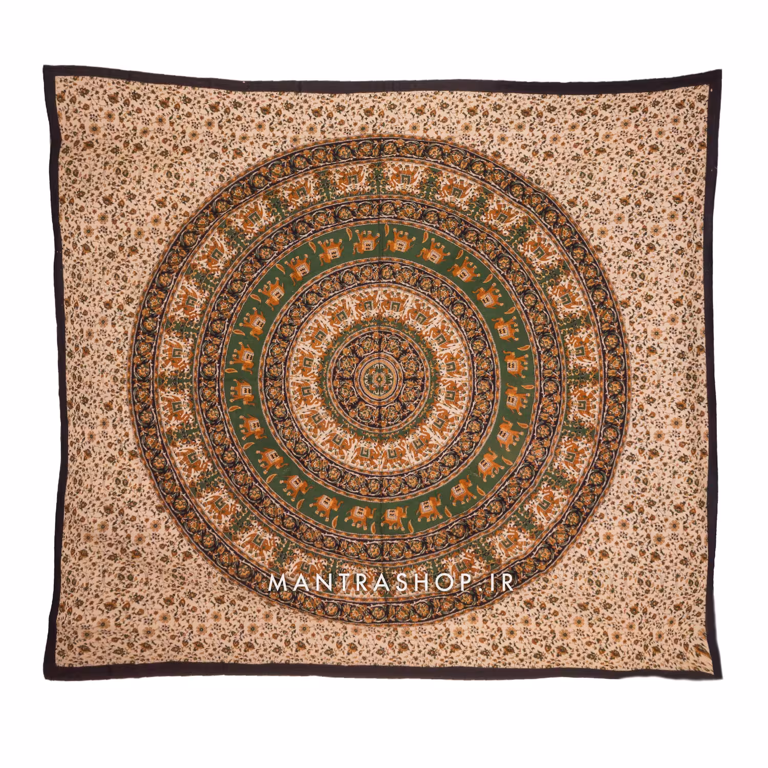 بکدراپ تپستری هندی طرح ماندالا (روتختی دو نفره) کد 181