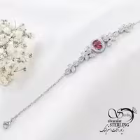 دستبند نگین جواهری نقره ساخت ایتالیا کد 18506