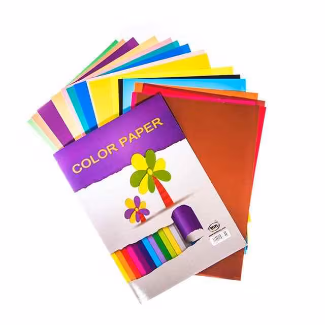 کاغذ 18رنگ 34*24روغنی کلیپس