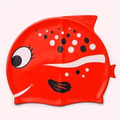 کلاه شنا بچه گانه طرح ماهی Speedo ( قرمز )