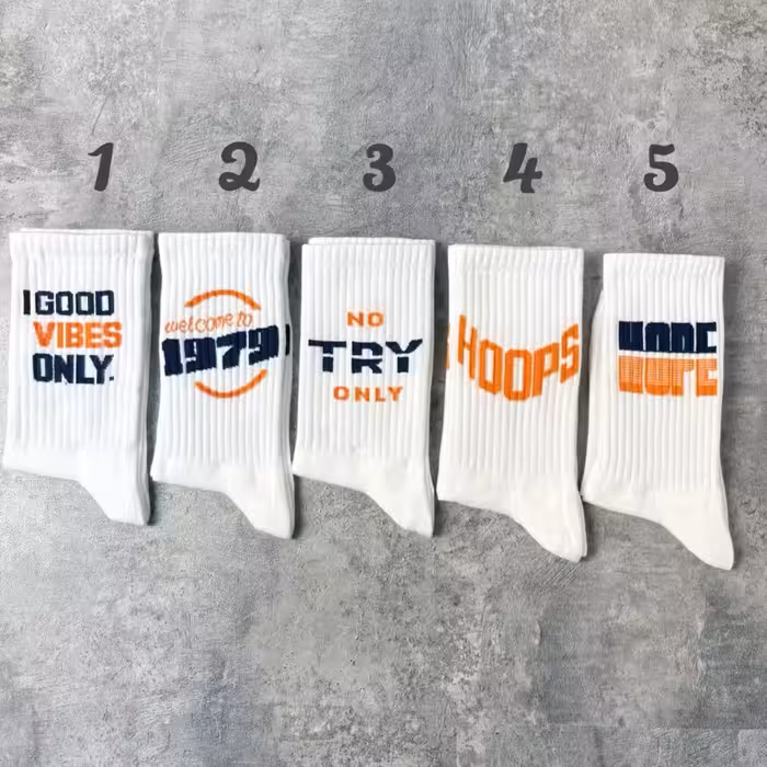 جوراب ساقدار الیت نوشته دار سری Good Vibes