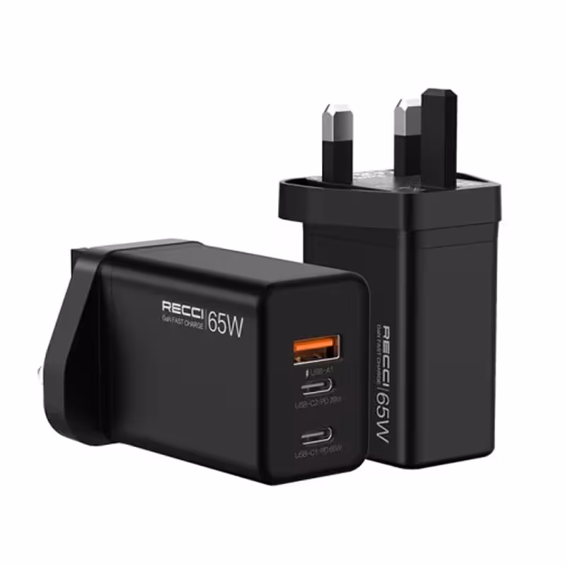 آداپتور 65 وات فست شارژ QC30 مدل RECCI RC56U
