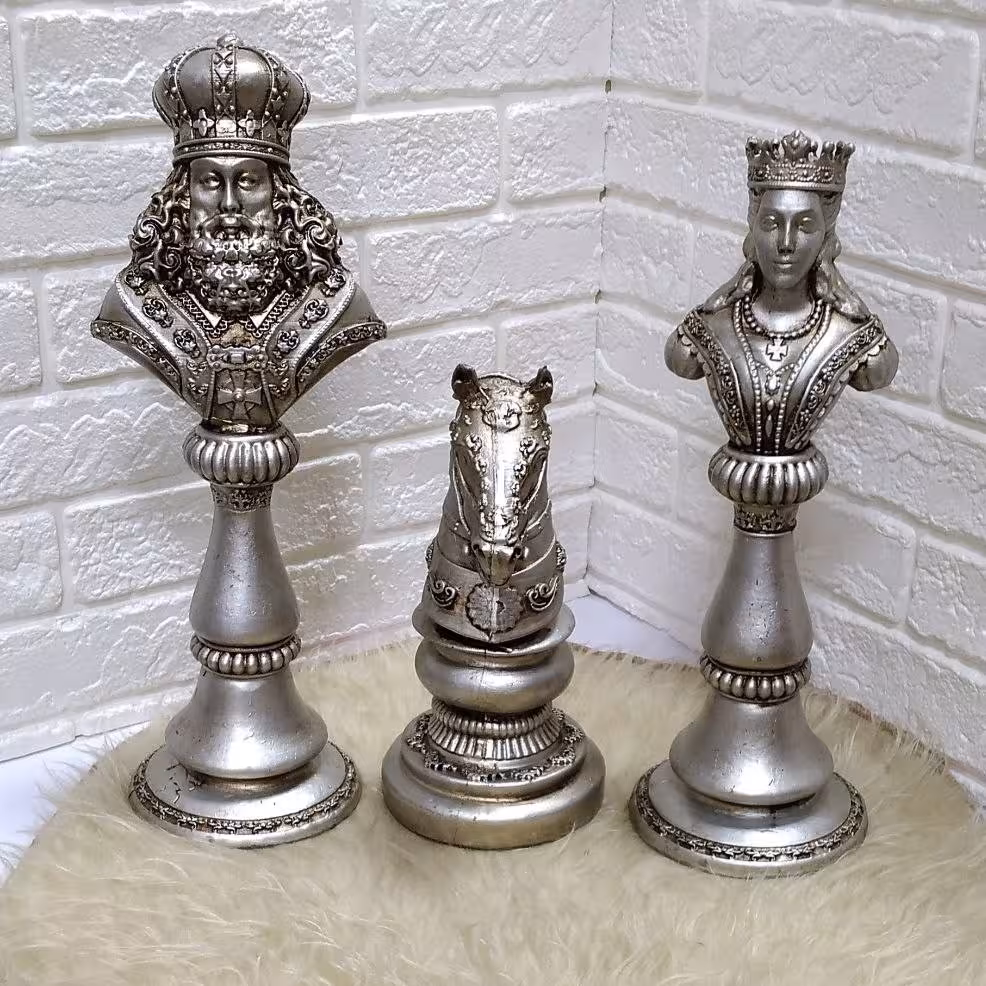 مجسمه دکوری شطرنج مجوعه 3 عددی
