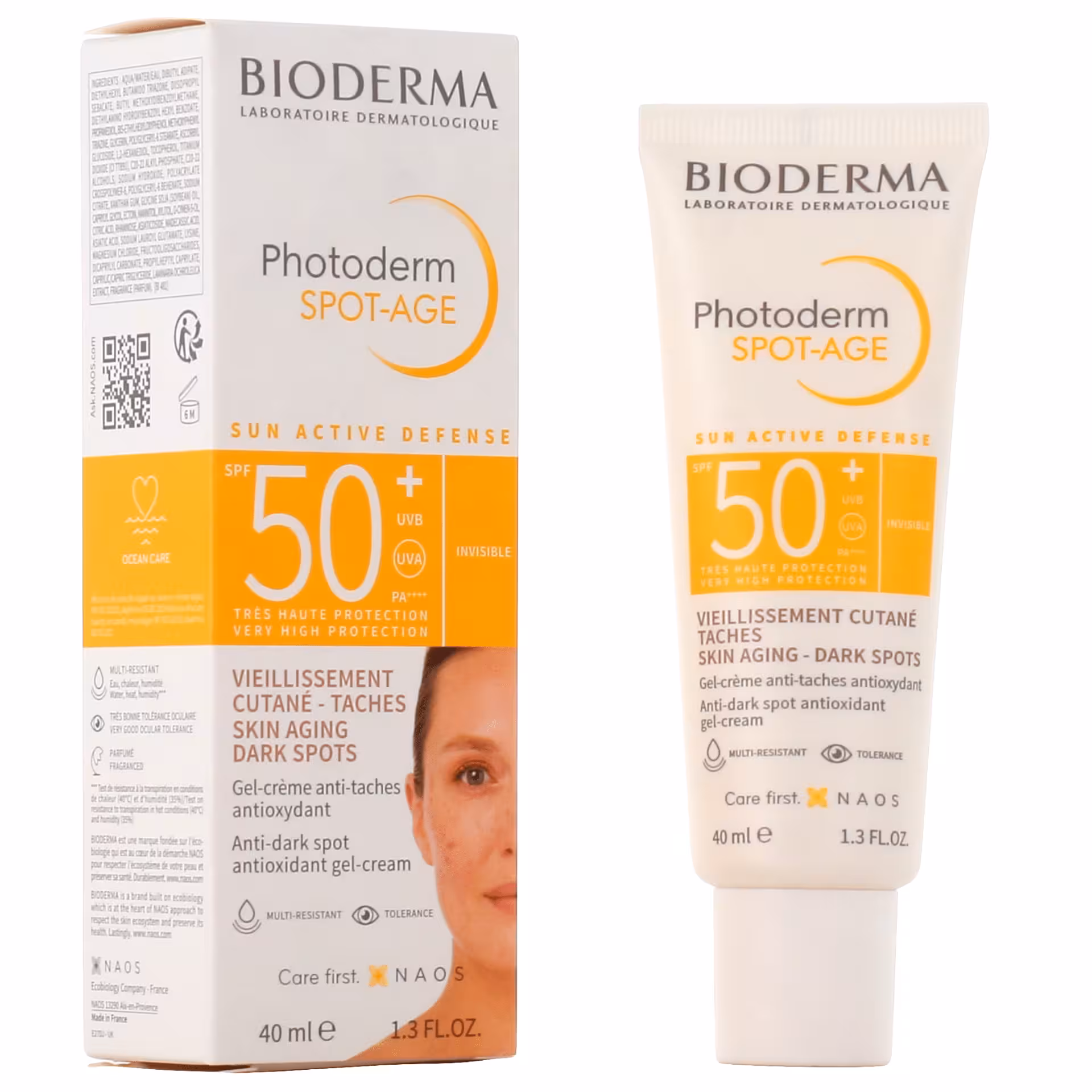 کرم ضد آفتاب فتودرم اسپات ایج بایودرما ضد لک و ضد چروک اصل  SPF50/40ml