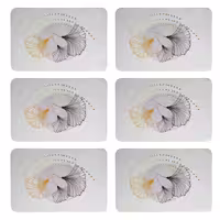 زیربشقابی طرح گل کد 8992 بسته 6 عددی | کالا مکس