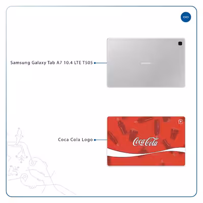 برچسب پوششی ماهوت مدل Coca-Cola-Logo مناسب برای تبلت سامسونگ Galaxy Tab A7 10.4 LTE 2020 T505