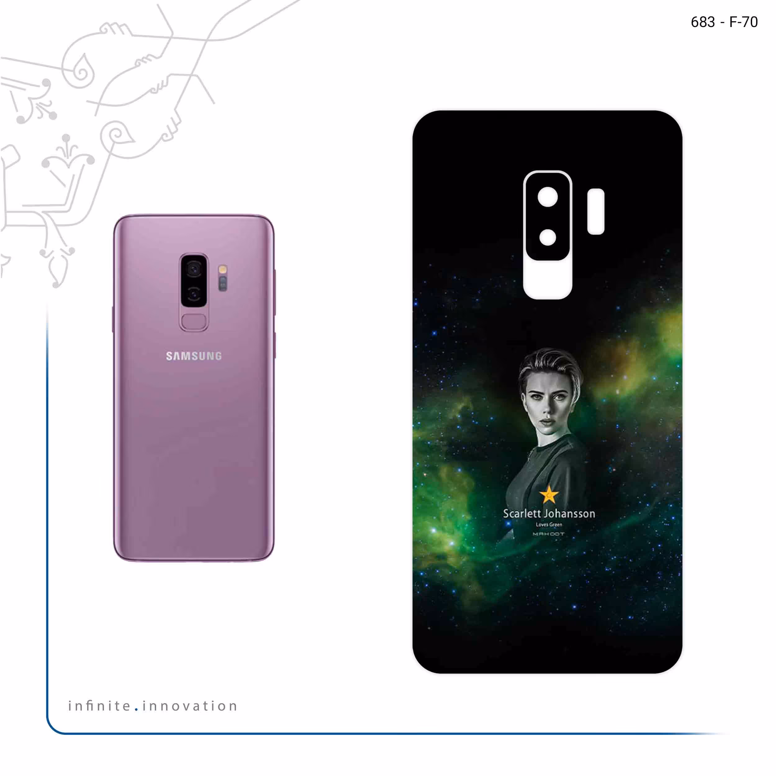 برچسب پوششی ماهوت مدل Scarlett Johansson مناسب برای گوشی موبایل سامسونگ Galaxy S9 Plus