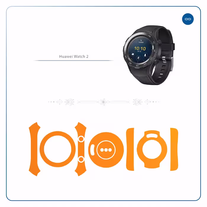 برچسب ماهوت طرح Matte-Orange مناسب برای ساعت هوشمند هوآوی Watch 2