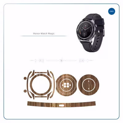 برچسب ماهوت طرح Light-Walnut-Wood مناسب برای ساعت هوشمند آنر watch magic