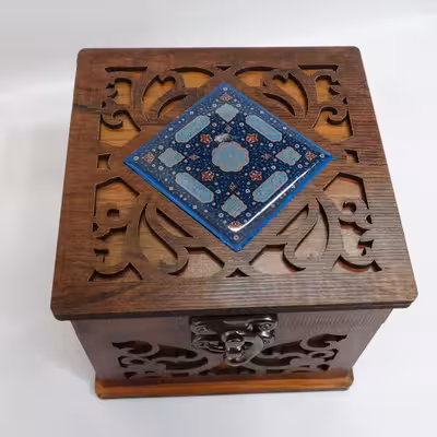 جعبه موزیکال مدل چوبی سنتی عاشقانه کد 01