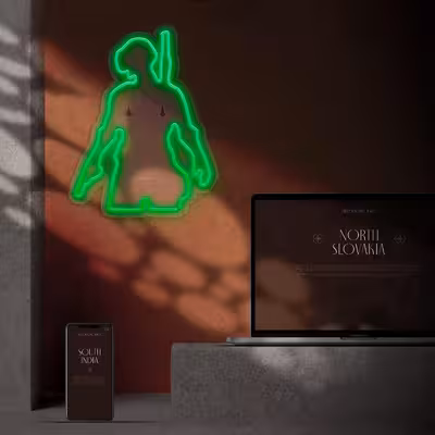 چراغ دیواری نئون دیزاین طرح Pubg-GL_GR