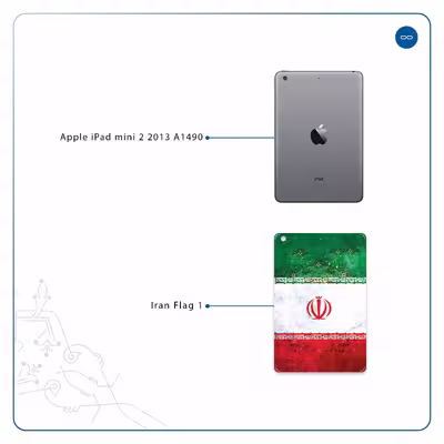 برچسب پوششی ماهوت مدل Iran-Flag-1 مناسب برای تبلت اپل iPad mini 2 2013 A1490