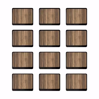 زیر لیوانی ماهوت مدل Light-Walnut-Wood بسته 12 عددی