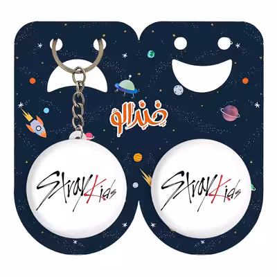 پیکسل خندالو مدل گروه استری کیدز Stray Kids کد 11851 به همراه جاکلیدی