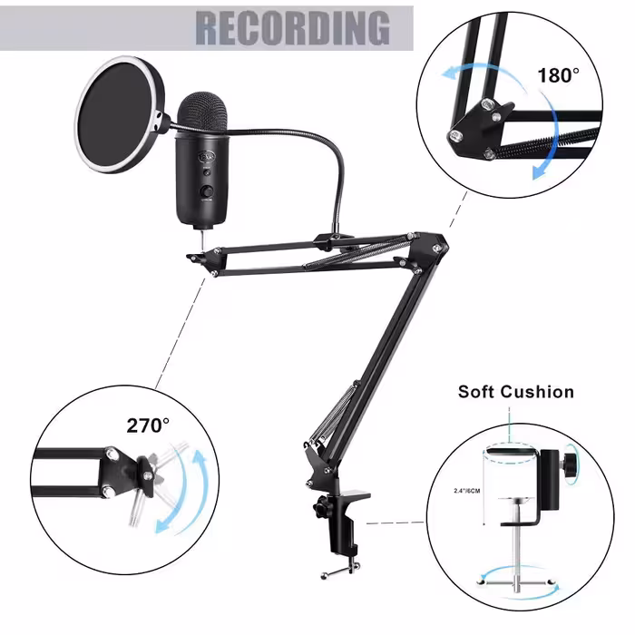 پایه میکروفن رکوردینگ مدل desk