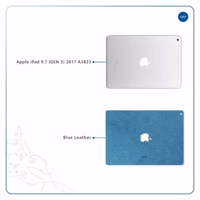 برچسب پوششی ماهوت مدل Blue-Leather مناسب برای تبلت اپل iPad 9.7 (GEN 5) 2017 A1823