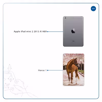 برچسب پوششی ماهوت مدل Horse-1 مناسب برای تبلت اپل iPad mini 2 2013 A1489