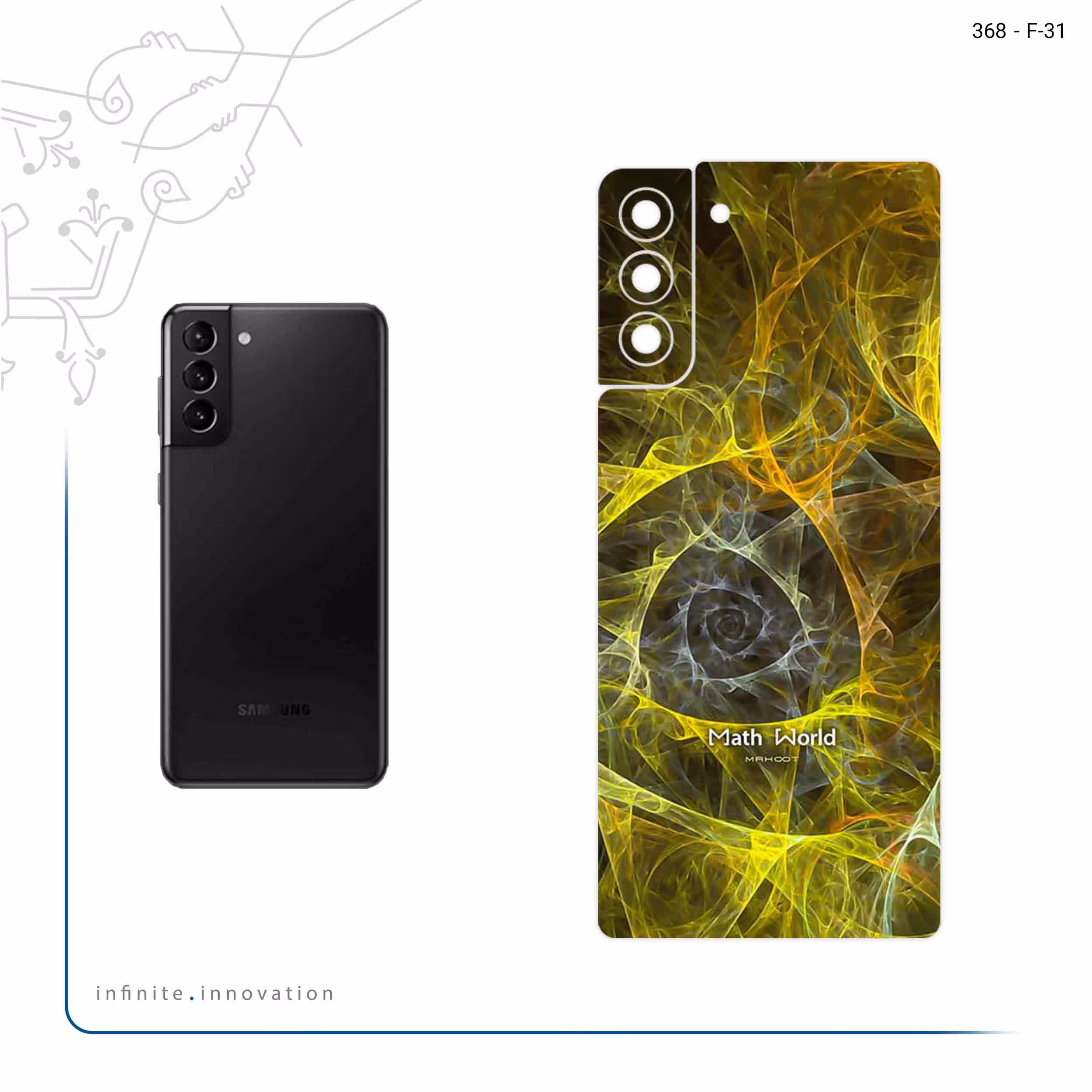 برچسب پوششی ماهوت مدل Mathematical Geometric Shape 6 مناسب برای گوشی موبایل سامسونگ Galaxy S21 Plus 5G