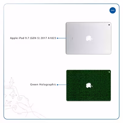 برچسب پوششی ماهوت مدل Green-Holographic مناسب برای تبلت اپل iPad 9.7 (GEN 5) 2017 A1823