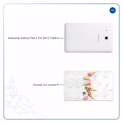 برچسب پوششی ماهوت مدل Funnel ice cream مناسب برای تبلت سامسونگ Galaxy Tab E 9.6 2015 T560