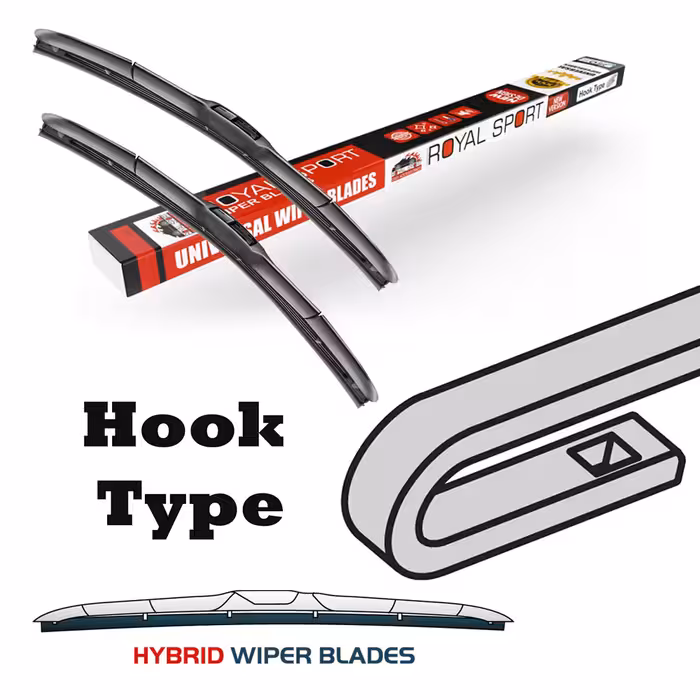 تیغه برف پاک‌کن رویال اسپرت مدل HYBRID PLUS مناسب برای هیوندای سوناتا YF و LF بسته 2 عددی