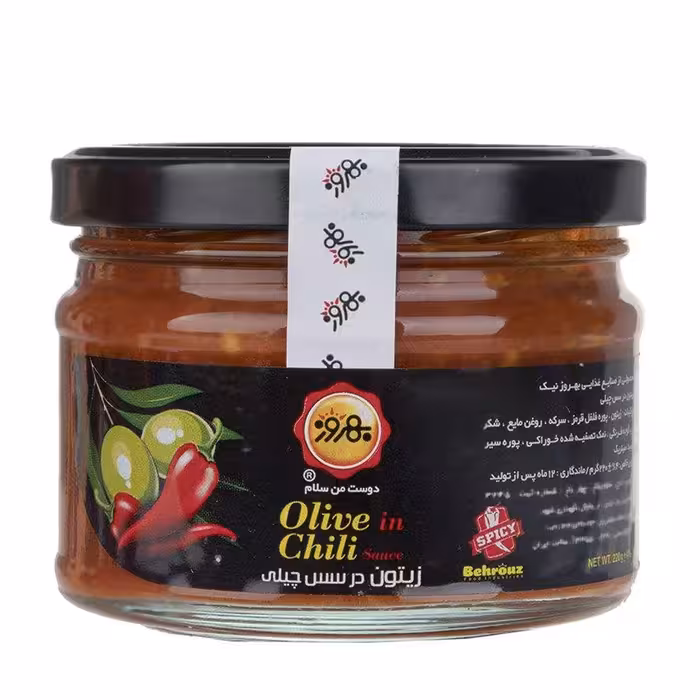 زیتون در سس چیلی بهروز 220 گرمی