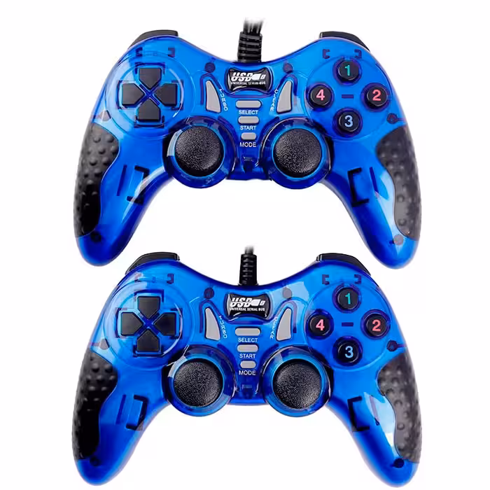 دسته بازی دوبل شوک دار سیمی USB-606